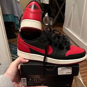 Nike Air Jordan Low Black Red Sneakers